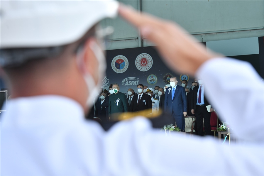 Cumhurbaşkanımız PN MİLGEM Projesi’nin Birinci Gemisinin Denize İndirilme Töreninde Konuştu